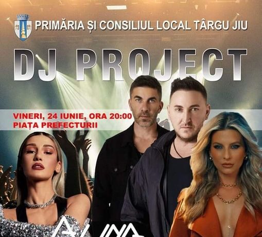DJ Project și Alina Eremia cântă în Piața Prefecturii din Târgu Jiu